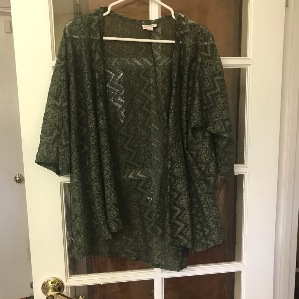 Green lace Lindsey kimono
